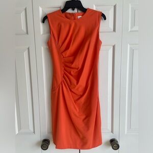 Calvin Klein Vibrant Orange Midi Dress